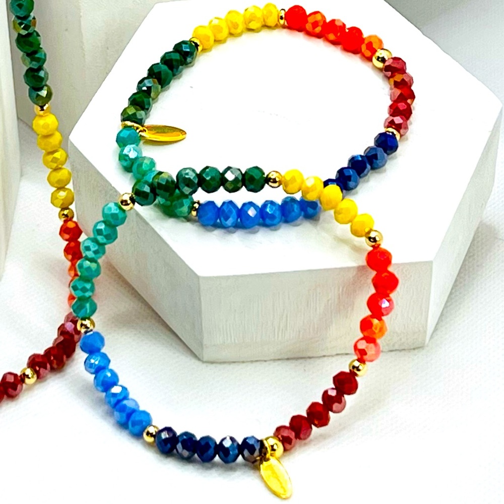 Rainbow Beaded Bracelets